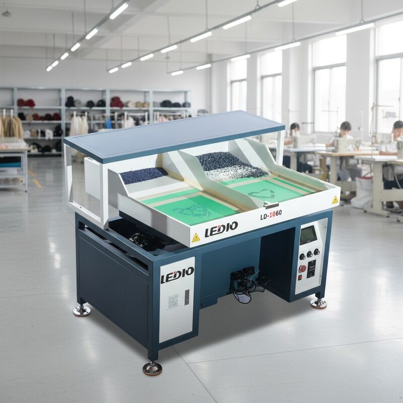 Double Station Rhinestone Applicator Machine High Speed For Jeans Hotfix / Apparel Design