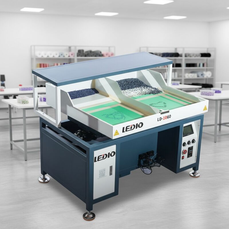 Industrial Double Station Hot Fix Rhinestone Machine , Auto Rhinestone Heat Press Machine