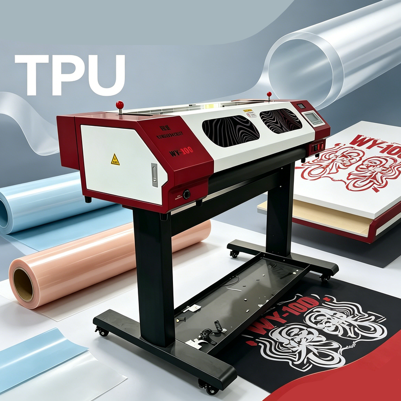 PU TPU  Laser Lettering Vinyl  Film Carving Plotter Machine