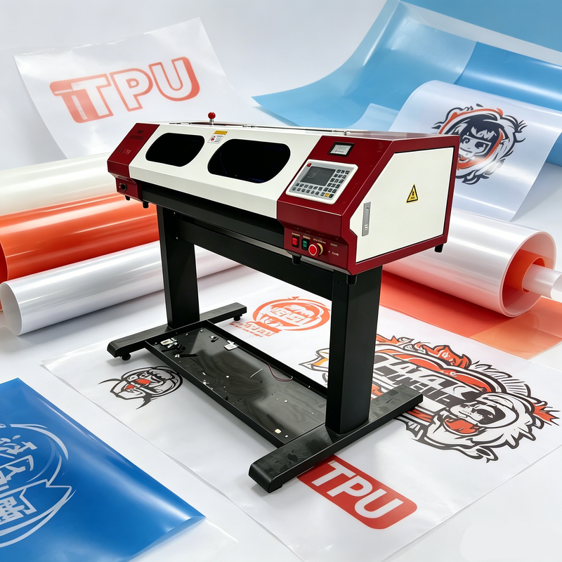 Laser Cutting Plotter Machine for Printed PU PUFF Vinyl